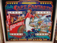 Image # 71925: Capt. Fantastic and The Brown Dirt Cowboy Backglass (with stars) 
(Serial number 16629.)