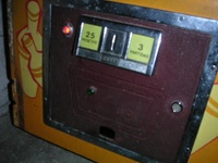 Image # 34234: Super Bowling Coin Door 
(Owner states the door is covered not with rust but with a kind of nylon coating.)