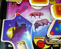 Image # 64889: Wolf Man Playfield - Detail 
(Serial number 0885.)