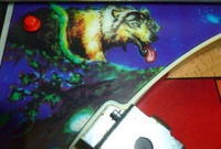 Image # 64886: Wolf Man Playfield - Detail 
(Serial number 0885.)