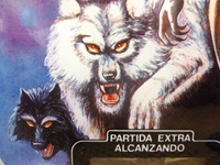 Image # 64880: Wolf Man Backglass - Detail 
(Serial number 0885.)