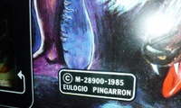 Image # 64881: Wolf Man Backglass - Detail 
(Serial number 0885.)