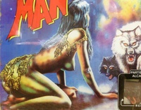 Image # 64879: Wolf Man Backglass - Detail 
(Serial number 0885.)