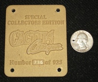 Image # 57945: Cactus Canyon Special Collectors Edition Plate 
(Each game in the production run was supposed to have one of these.)