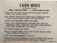 Image # 62723: Card Whiz Instruction Card - 5 Ball Play