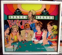 Image # 31444: Black Jack Backglass 
(Serial number 1006.)