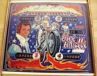 Image # 54638: Evel Knievel Promotional Poster 
(Provided by Bally in 1977. Measured approximately 21 by 23 inches.)