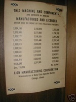 Image # 31564: Carnival Patent List
