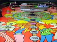Image # 44862: Big Together Aerial Spinning Disk 
(The disk hits the top of the ball. The playfield under the disk does not move.)