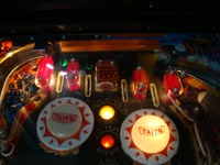 Image # 46497: Fire Action Illuminated Upper Playfield - Detail