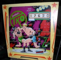Image # 38491: T.K.O. Backglass 
(Game is located in southwest France.)