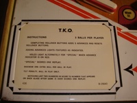 Image # 45224: T.K.O. Instruction Card 
(Game is located in southwest France.)