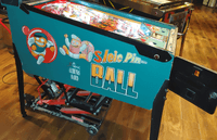 Image # 82742: Sleic Pin-BALL Cabinet - Left 
(The playfield LED illumination shown here is not original to this game.)