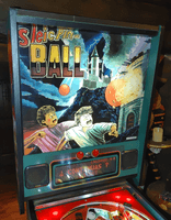 Image # 82735: Sleic Pin-BALL Illuminated Backglass 
(The playfield LED illumination shown here is not original to this game.)