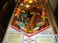 Image # 50007: Close Encounters of the Third Kind Sample Game - Lower Playfield 
(Serial number 01081 S.)