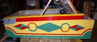 Image # 42750: Alice in Wonderland Cabinet - Right 
(The trim was painted yellow and appears to have been done a long time ago. This might mean the cabinet was repainted, but the owner stated the paint and pattern very much look authentic.)
