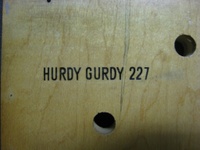 Image # 45200: Hurdy Gurdy (Italy) Playfield Model Number 
(This playfield was identified to us as New Old Stock. Located in Italy.)