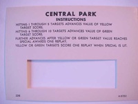 Image # 26301: Central Park Instruction Card