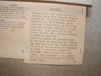 Image # 65755: Champ Playfield Maintenance Card 
(Located inside the lower cabinet.)