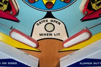 Image # 21726: Rock On Playfield - Detail 
(The flippers shown here are not original to this game.)