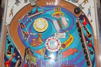 Image # 64501: Check Mate Upper Playfield 
(The pictures on the upper apron are not original to this game.)