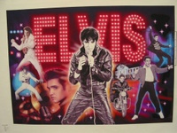 Image # 23853: Elvis� Original Translite Artwork 
(Photographed at Chicago Pinball Expo 2004.)