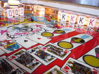 Image # 79703: Joker Poker Sample Game - Illuminated Playfield - Detail 
(Serial number 01044 S.)