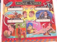 Image # 39821: Cinema Original Backglass Artwork 
(Artist is Lloyd Rognan.Pastels on paper.Dimensions 24 1/2 inches by 27 1/2 inches. From the Estate of Lloyd Rognan.)