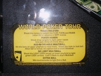 Image # 31067: World Poker Tour� Prototype - Instruction Card