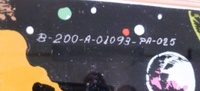 Image # 67493: Flashman Backglass Serial Number