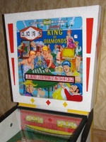 Image # 34665: King of Diamonds Stern Prototype - Backglass 
(Photographed at Chicago Pinball Expo 2006.)