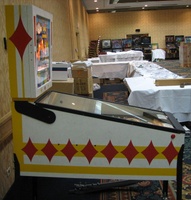 Image # 34669: King of Diamonds Stern Prototype - Cabinet - Left 
(Photographed at Chicago Pinball Expo 2006.)