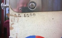 Image # 61612: Loop the Loop Cabinet Serial Number 
(Serial number LL 1660.)
