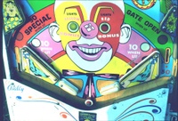 Image # 36935: Loop the Loop Lower Playfield 
(The post between the flippers is likely not original to this version for Italy.)