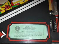 Image # 82764: Hell Notice To Players 
(SAPAR, the Italian operators association, explains on this card the reason for a price increase to 100 Lire for 1 play.)