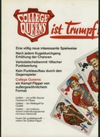 Image # 23029: College Queens German Ad, Left Side 
(From the German operator magazine Automaten Markt, October 1969. Playing cards are inexplicably featured in this ad.)