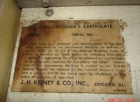 Image # 59854: Colorama Manufacturer's Certificate