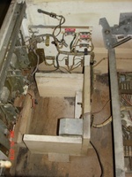 Image # 59860: Colorama Inside Cabinet - Front 
(The swinging plub bob tilt is missing. One of the fuses is missing from its holder.)