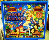 Image # 61996: Old Coney Island! Early Production Backglass 
(Serial number 1074.)
