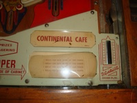 Image # 57294: Continental Cafe Score Card
