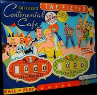 Image # 10959: Continental Cafe Backglass
