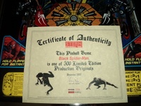 Image # 47801: Spider-Man� (Black Suited) Certificate Of Authenticity 
(Serial number 214536.)