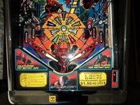 Image # 47800: Spider-Man� (Black Suited) Lower Playfield 
(Serial number 214536.)