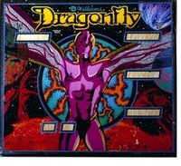 Image # 5208: Cosmic Gunfight Original 'Dragonfly' Backglass