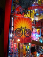 Image # 52350: AC/DC (Let There Be Rock Limited Edition) Left Cannon Diverter 
(The playfield has been raised in this image. Serial number 234387.)