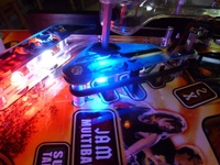 Image # 52357: AC/DC (Let There Be Rock Limited Edition) Left Slingshot 
(The playfield has been raised in this image. Serial number 234387.)