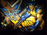 Image # 55816: X-Men Wolverine LE Illuminated Backglass 
(Serial number 235748.)