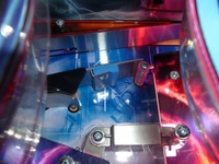 Image # 55818: X-Men Wolverine LE Diverter Gate - Closed 
(This gate diverts the ball to a ball-lock location. The backbox is to the right of this  image. Serial number 235748.)
