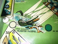 Image # 26678: Alligator Playfield - Detail 
(Alligator Freispiel (Free Play, or Special). Serial number 1109.)