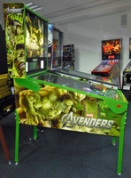 Image # 66029: The Avengers Hulk (Limited Edition) Cabinet - Left 
(The after-factory speakers have been removed from this image. Serial number 238469.)